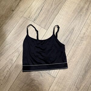 Aerie women’s small Black Crop Top with White Trim